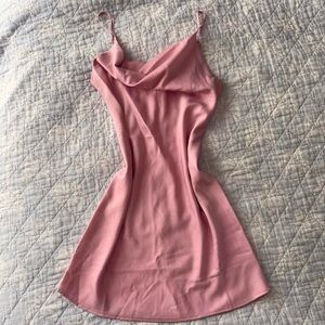 Urban outfitters cowl neck pink mini dress